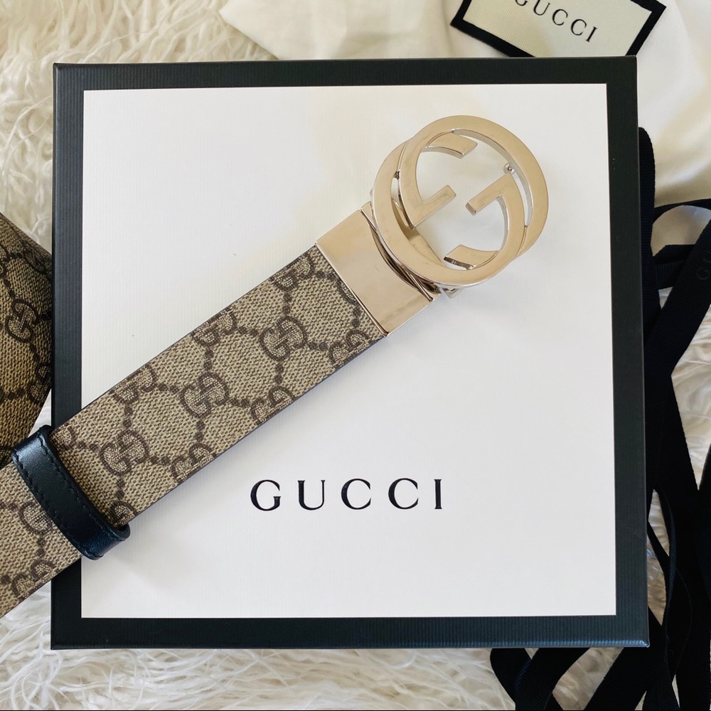 Gucci Reversible GG Supreme belt 90/36 - Picture 5 of 13